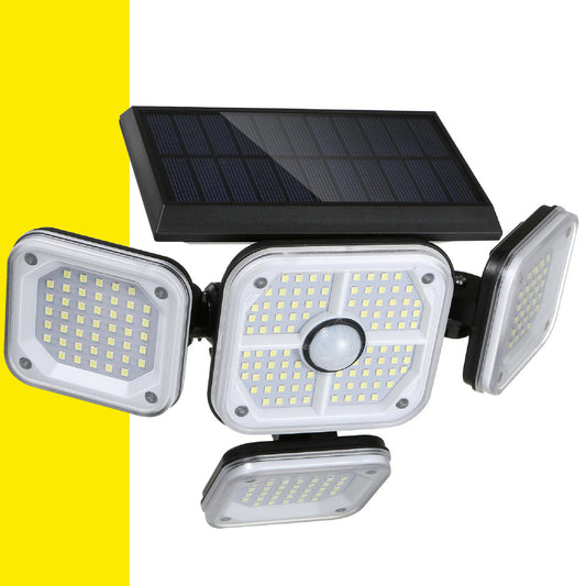 Lampara Solar Sensor Giratorio 4 Luces